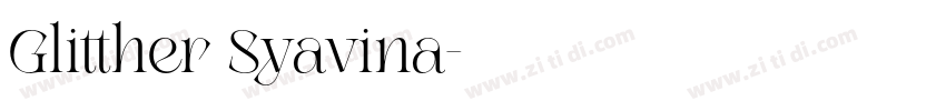 Glitther Syavina字体转换